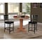 International Concepts 36 in. Solid Wood Round Top Pedestal Dining Table w/2 Counter Height Stools in Distressed Oak/Black K42-36RT-23-S4661722 - alternate 4